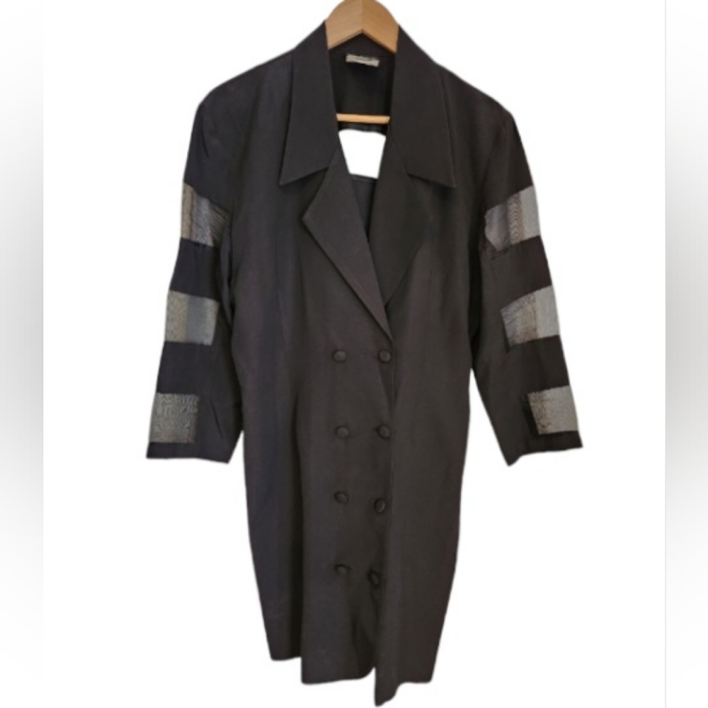 Joseph Ribkoff Double Breast Jacket/Blazer & See Through Panels on Sleeve/Back